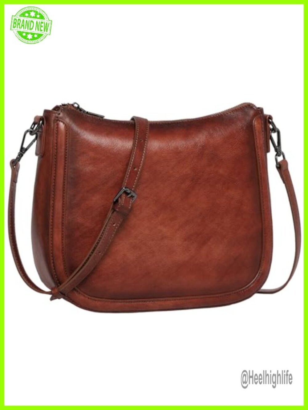 Real Leather Crossbody Bag Hobo Shoulder Purse 2 Straps Satchel